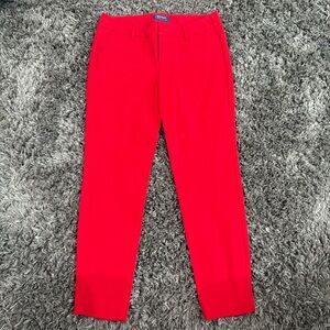 Old Navy Women’s Pixie Mid Rise Pants in Red, Size 6